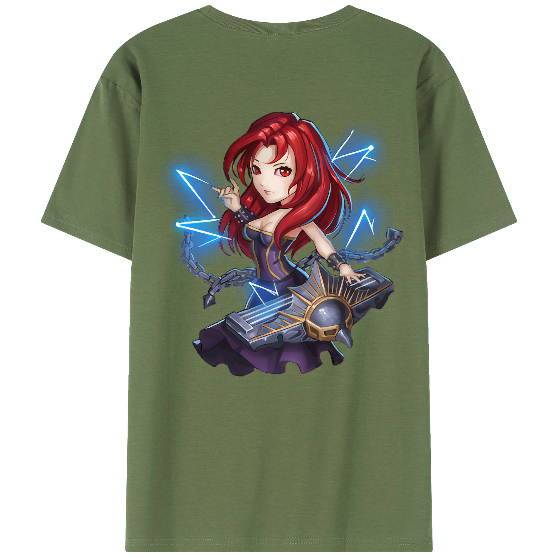 （画像用） リーグ・オブ・レジェンド League of Legends LOL 綿100％ メンズ半袖Tシャツ（バックプリント） 通気性